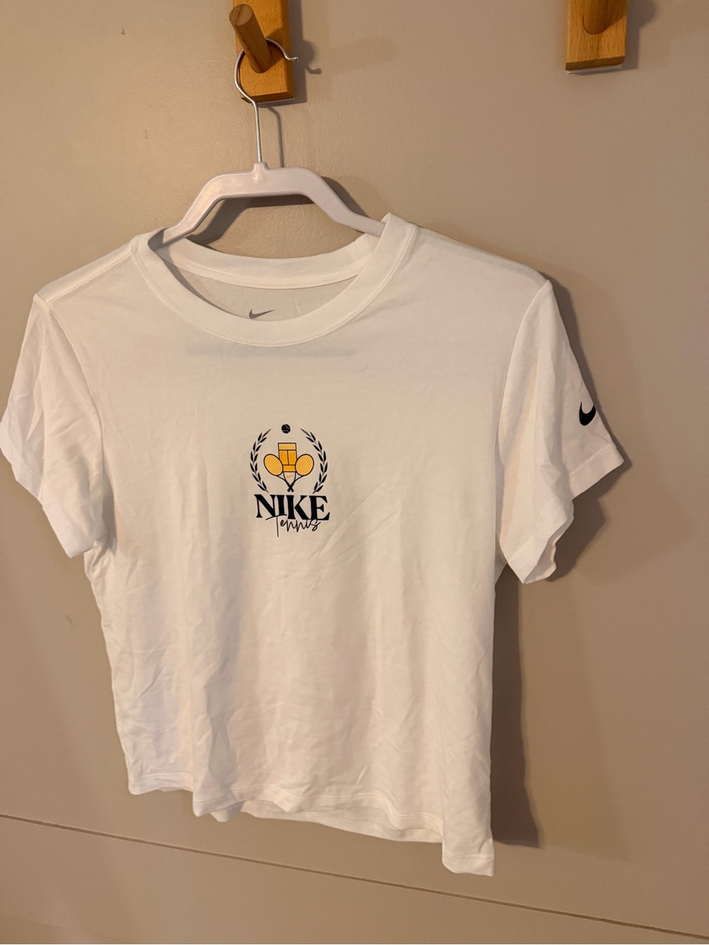 Nike White Women's Tennis Crest Short Sleeve Tee